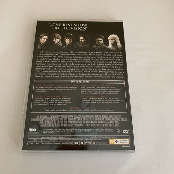 Game of Thrones: The Complete Second Season (DVD, 2015, 5-Disc Set) - Picture 4 of 8